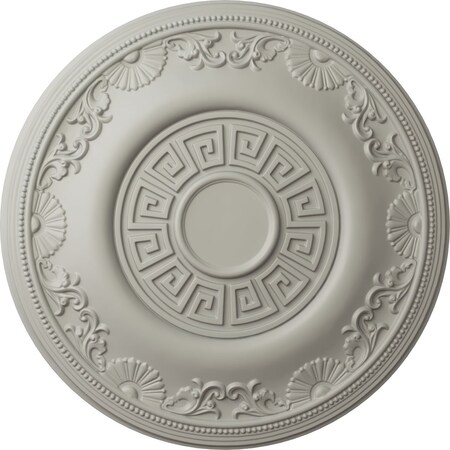 Ekena Millwork Nestor Ceiling Medallion (Fits Canopies up to 5"), Hand-Painted Pot of Cream, 25 7/8"OD x 2 1/4"P CM25NEPCF